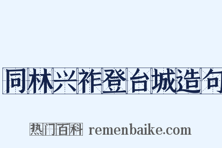 同林兴祚登台城造句是什么意思的图片